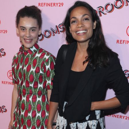 Rosario Dawson and her daughter at a Refinery event.